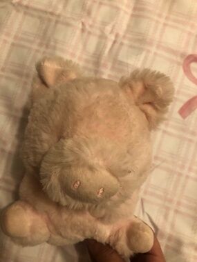 Cute fluffy baby pink pig stuffed animal kids